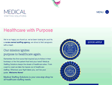 Tablet Screenshot of mssmedicalstaffing.com